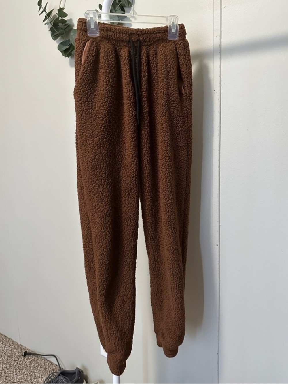 Brown Fuzzy Joggers size 2